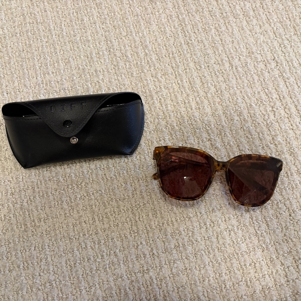 Linen & Flax x DIFF GIa DE01-0121-TNBNN Toasted Coconut Brown Cat Eye - Picture 2 of 5